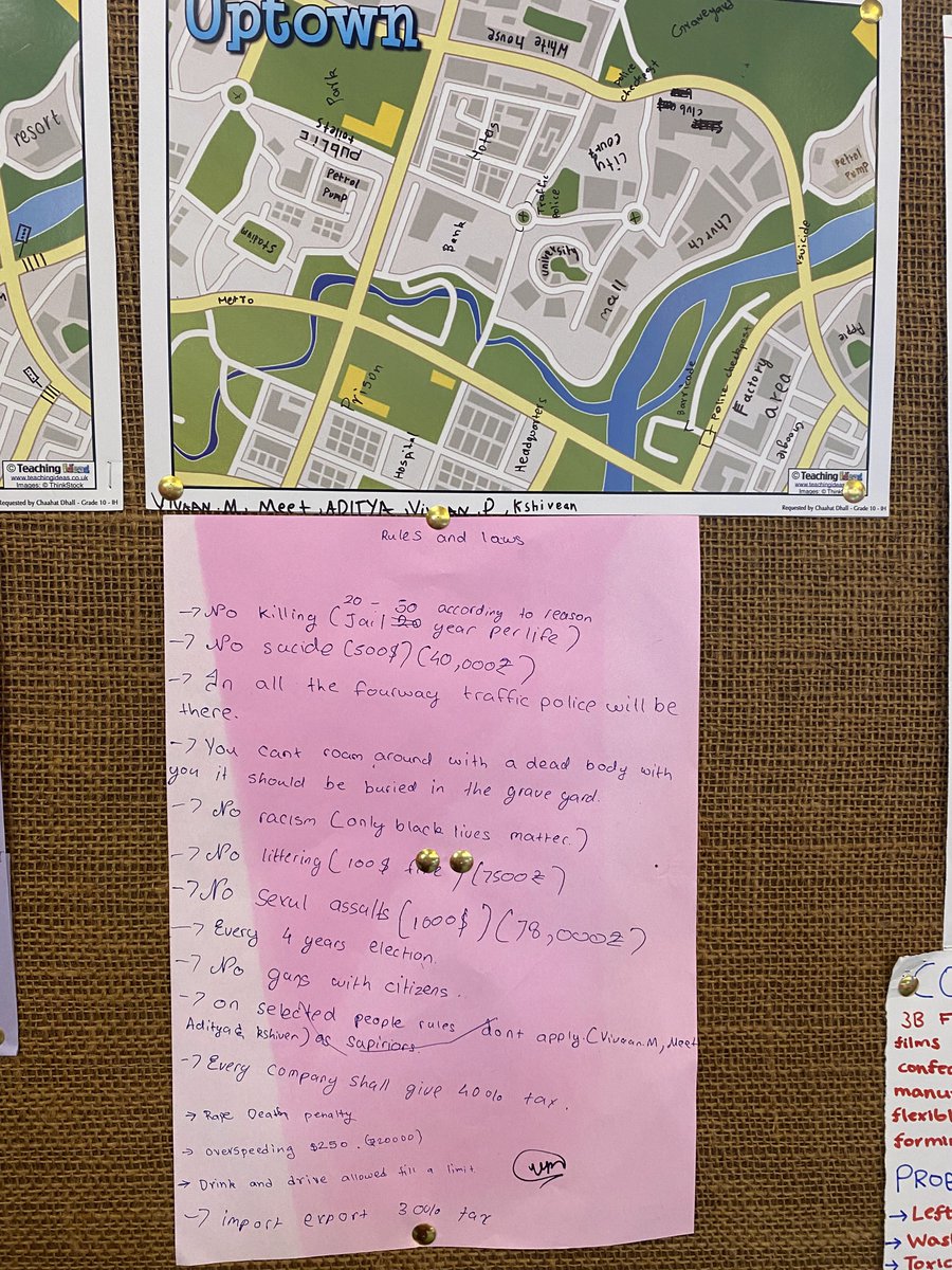 FSSurat's tweet photo. G10 Humanities Ss structured a messed-up town that is in total chaos due to lack of law, order & safety. Students understood the importance of Law & developed Critical Thinking & Collaboration skills.
#FSWay #FSHappenings #FSStudents #FSLife #IBClassrooms https://t.co/FW1YN768jJ