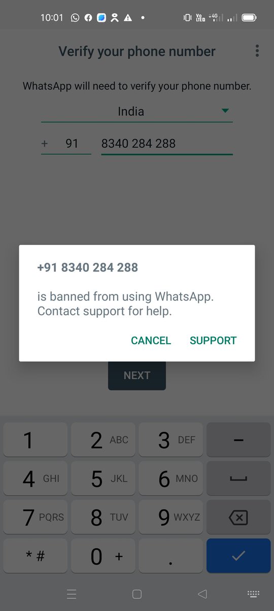 piru00866's tweet photo. @WhatsApp my account has been banned please it on again my number+91 8340284288. I important job.. https://t.co/fxVhTJODIY