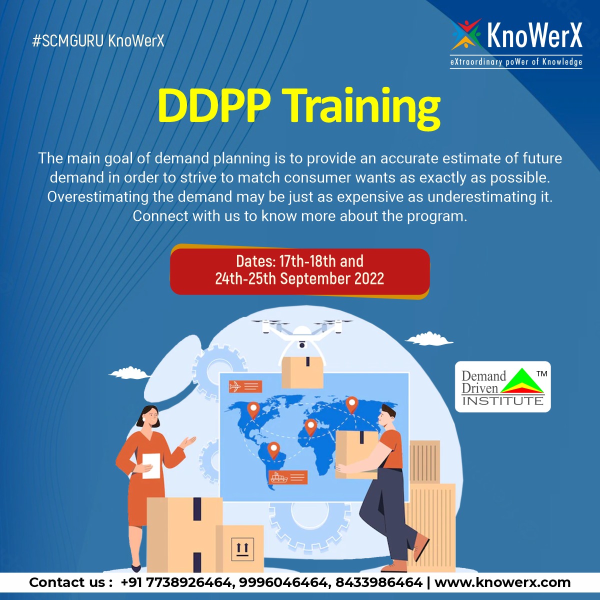 KnoWerX's tweet photo. DDPP Training
By #SCMGURU KnoWerX
#SCMLearnings #demandriven #SCMCareer #supplychain #ddpp #certificationcourse #DDPtraining #certification #supplychain #training #onlinetraining #program #learning #careers #scmguru #scmtalkshow #knowerx #SCMLearnings #UpliftyourCareer #scmcourse https://t.co/RB9GDsi0Fb