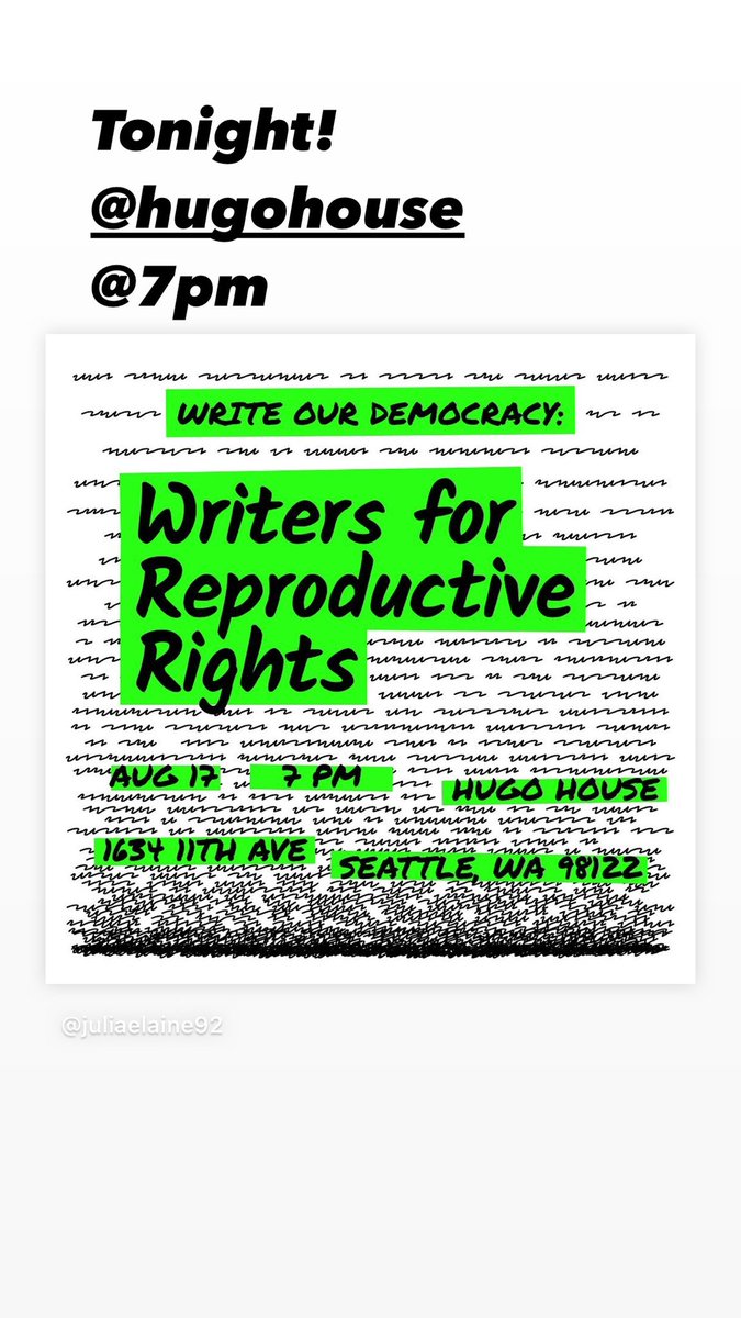 See you there! #writeourdemocracy #reproductiverights #writingactivism