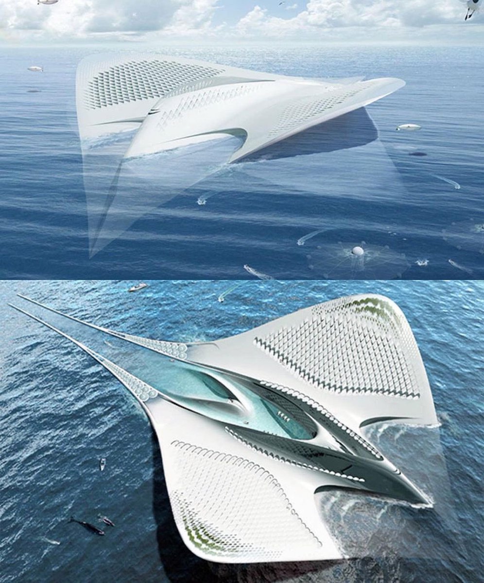 This futuristic floating city is planned by French architect Jacques Rougerie to produce zero waste and house 7,000 residents.

#city #floatingcity #floating #cities #marine #sustainable #sustainability #sustainablecity #facade #facades