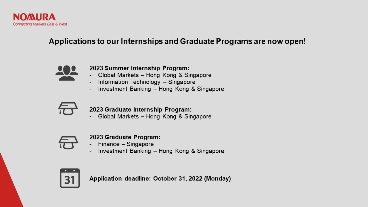 Nomura on Twitter "For students graduating in 2023 or 2024