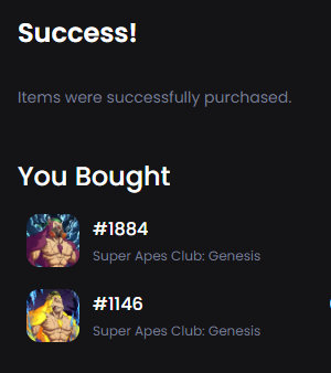 tinopremium's tweet photo. Doing my part for the community! #supaperaid
I just swept the @SuperApesClub floor 💎🧹
🛒 Bought: 2 items off the super thin floor
🌕Only 34 listed out of 2222 (1.5%)
🌕Only 11 until 0.1 floor
🌕Only 22 until 0.2
Enchanted Apes around the corner! https://t.co/LOlMFko2Sj