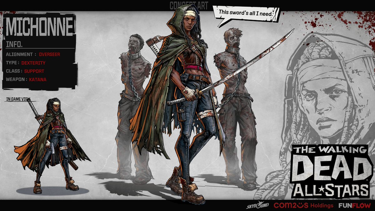 TWDAllStars's tweet photo. Hello, #Survivors!
A new Dev Note has been uploaded on our forum!
Today, we are showcasing the undying katana-wielder: #Michonne.
Get a #sneakpeek of Michonne in TWD: All-Stars!
https://t.co/GO6qoq40RB
#TheWalkingDead #TWD #AllStars #idle #collection #RPG #DevNote https://t.co/Rt0StlXxGM