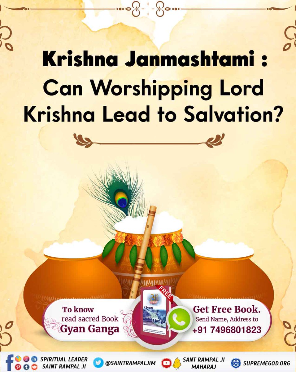 tadwal_basanti's tweet photo. #TrueKnowledgeAboutKrishnaJi

Sant Rampal Ji Maharaj siddh karke btate hain ki sarv shaktiman purn prmatma Kabir Saheb hain. https://t.co/iZe6pgke5D