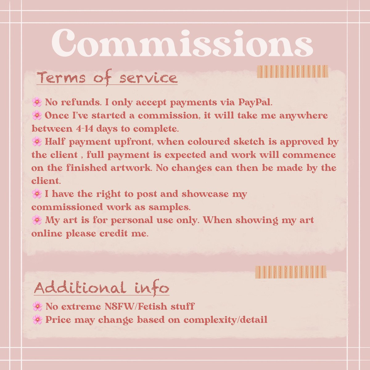 natsyartsy's tweet photo. Commissions are opened! I’m taking 6 slots to work on for the next 2 months! 🤩🌸✨ DM me here or on any other platforms I’m on (link in bio) 😉 RT to spread the word 🙌🏻 https://t.co/JjstAGMyAV