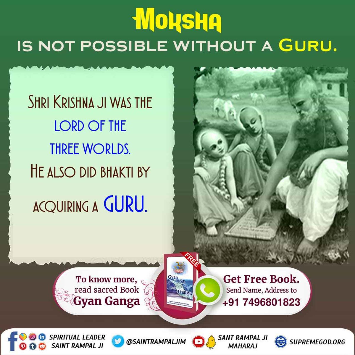 doll2_jyoti's tweet photo. #TrueKnowledgeAboutKrishnaJi
Adhyay 18, Shlok 66 Kaal says
“Abandoning all my religious
practices in me, you go in the refuge
of that one Purna Parmatma
(Supreme God). I will liberate you
from all the sins; you do not grieve. https://t.co/DQW7KMZDkJ