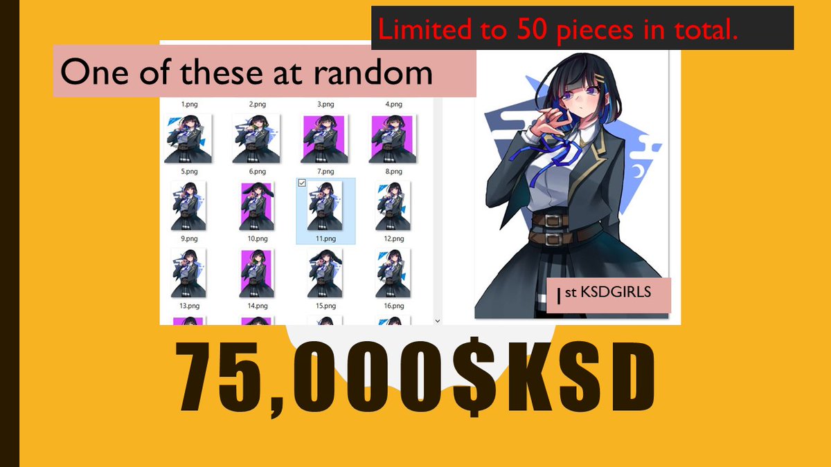 ExcitementKsd's tweet photo. 💎Presale 💎until 8/18 20:00 (JST)
Distribution will be sequential after 21:00
Super Sale until the start of the event
↓Throw $KSD for the #NFTs you want into this wallet.

0x2ca32BE449106Bbe4b19C667a421933e0F5290e2

You can't buy in bulk, so throw in each amount one at a time. https://t.co/QE3gri4oB0