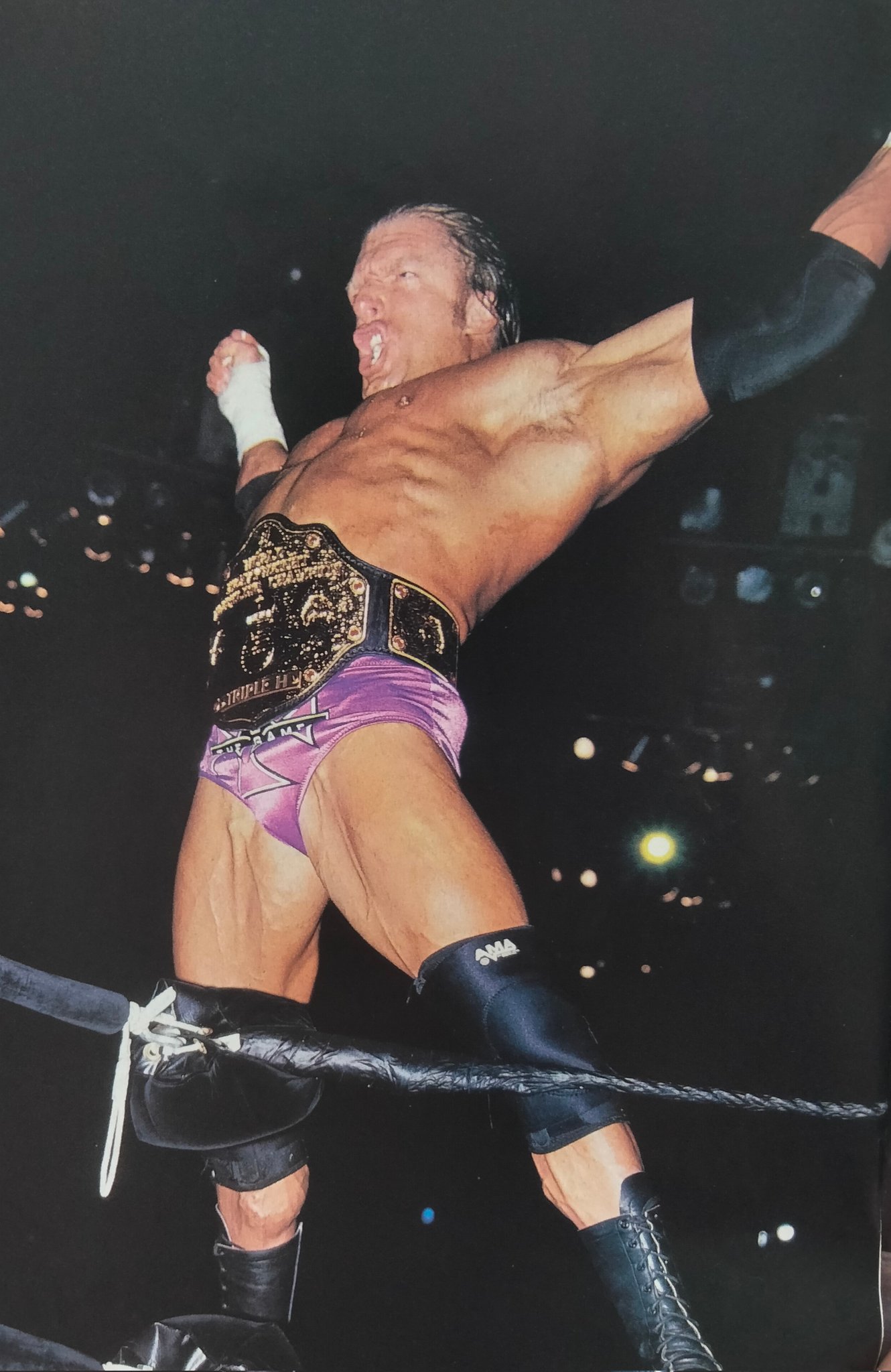 Rasslin' History 101 on X: "World Heavyweight Champion Triple H,before his  Title defense vs Booker T at WrestleMania XIX. https://t.co/4Tk9Nf9OQk" / X
