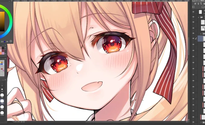 おめめ凄く可愛く描けた...気がします! 