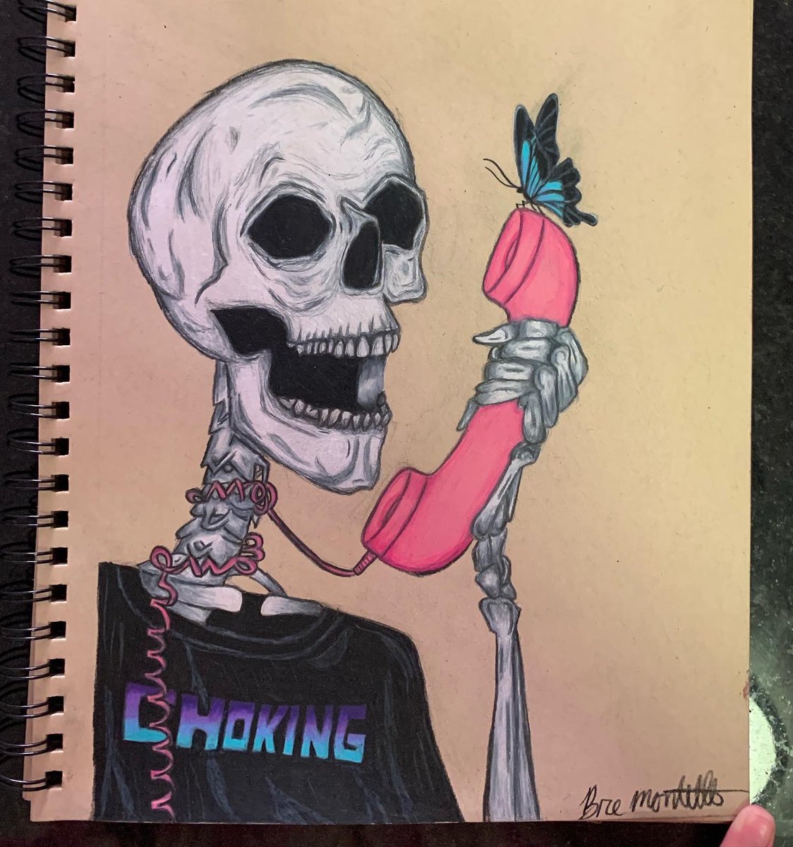Monte6714's tweet photo. I’ve never posted my @TheVelveteers art here, so here’s 4/6 of them! “Choking,” “Devil’s Radio,” “Motel 27,” and “Nightmare Daydream.” 💀🦋🐍 #thevelveteers #nightmaredaydream https://t.co/e0RGMsrPwN
