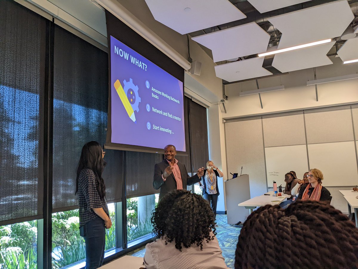 unfoldedgold's tweet photo. Wafo Luc Tengueu, Leader of leaders at @amazon, left us with three takeaways:
1. Don't be afraid of Change
2. Dream big and be bold
3. Live by Impact
#SiliconValleyProgram22 @CarnegieFdn @alueducation https://t.co/2Vfz4WUgKq