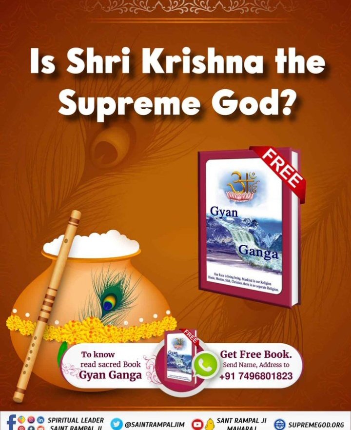 mithleshdasi667's tweet photo. #TrueKnowledgeAboutKrishnaJi
Shri Krishna is not the Supreme God.

Visit: Sant Rampal Ji Maharaj on Youtube https://t.co/E9JvWmWo5Y