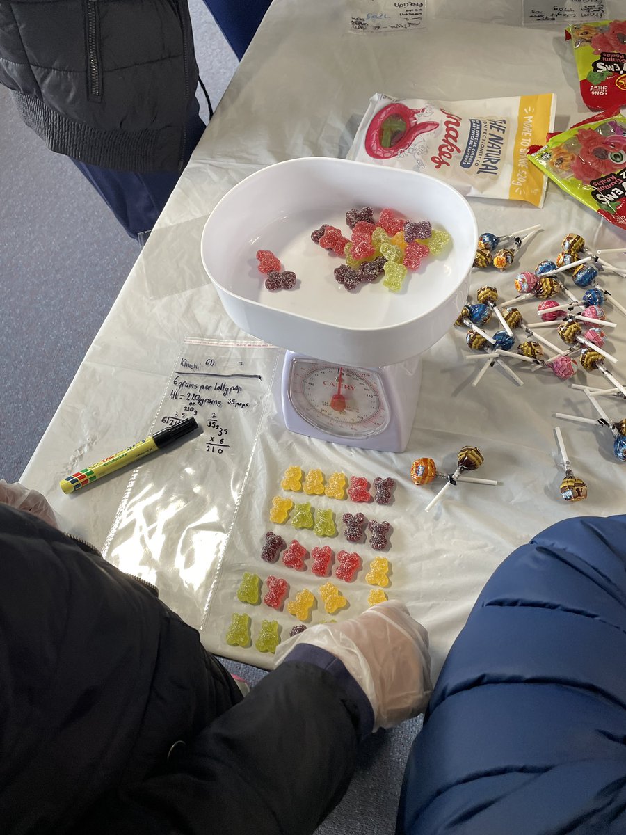 krystal12983615's tweet photo. Continuing with our graduation rich task planning for numeracy. Students explored fractions of a quantity where they weighed items identified serving sizes and represented them as fractions. @AitkenCreekPS @_Mrs_Shah https://t.co/CfaERvrELr