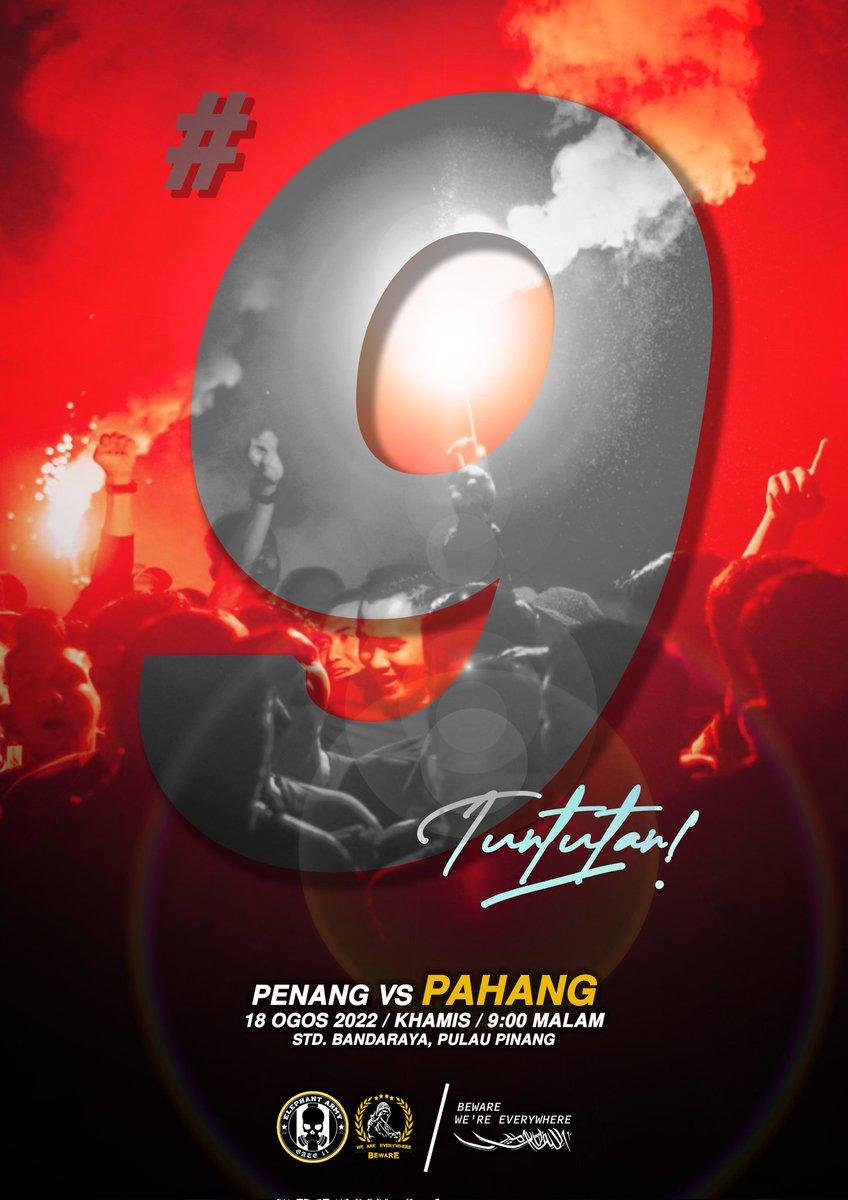 BadboyBeware13's tweet photo. Semilan tuntutan Temerloh kabo
Hari perlawanan
#LigaSuper2022
#9Tuntutan
#Elephantarmy
#Beware13 https://t.co/fKx87Xd2hQ