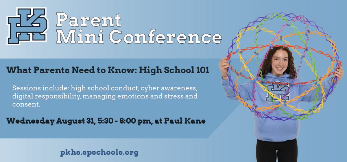 PaulKaneHS's tweet photo. Join us at our @PaulKaneHS Parent Mini Conference on Aug 31! Learn more about working as partners to support your teenager’s social emotional growth in high school. Pre-register at https://t.co/TJ8ysJN7qb @KprincipalP @StAlbertPublic https://t.co/jVn2xAkt6Q