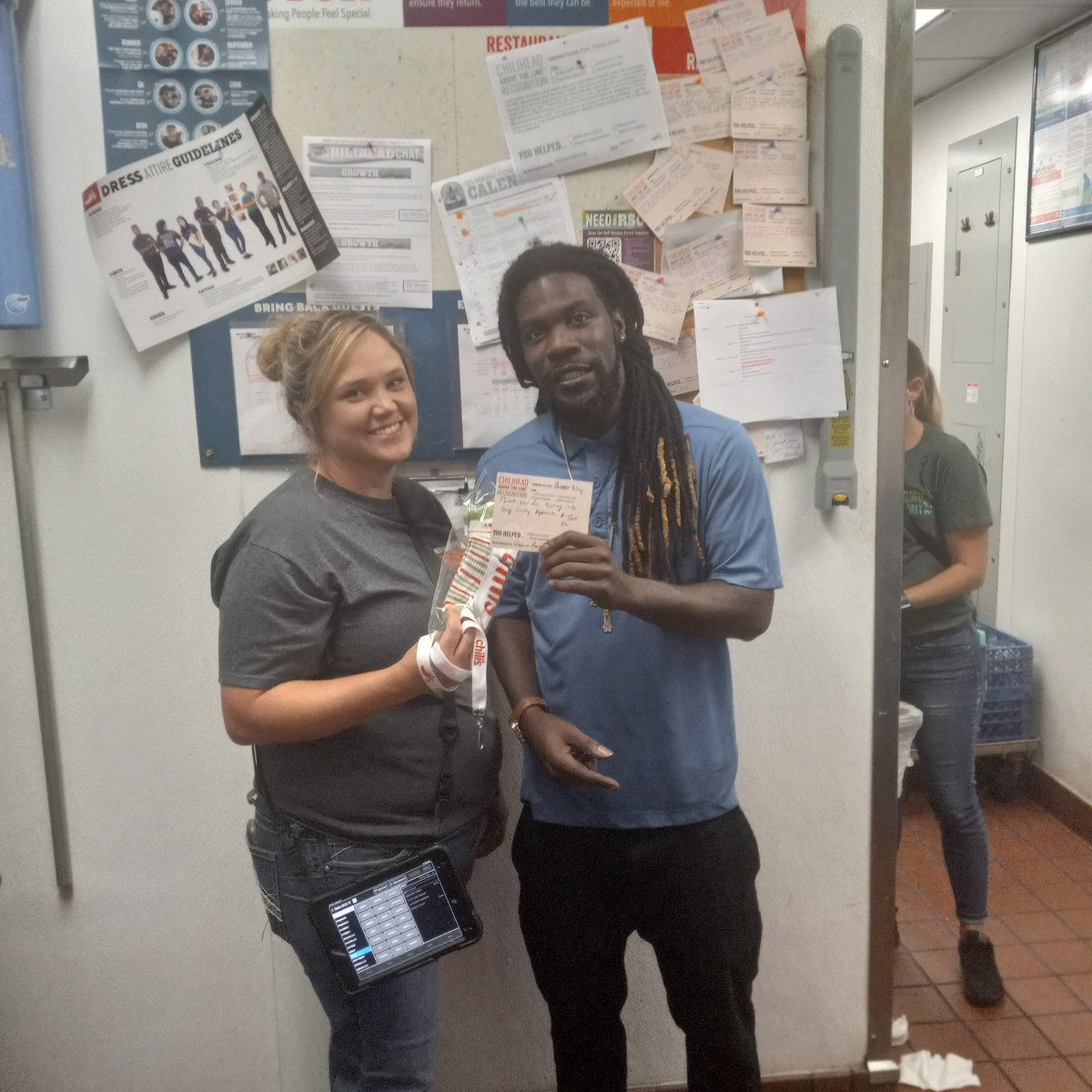 Atl for Amanda  Riley for coming in on her day off I appreciate  you and all you do for chilis#love 🙏