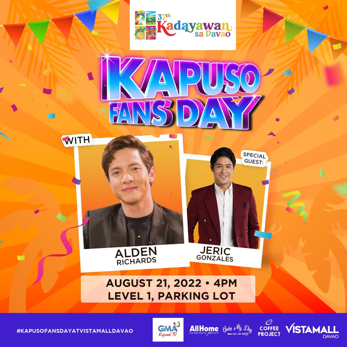 Vista_Mall's tweet photo. Madayaw Dabaw! 🎉

Calling all Davaoeños! In celebration of #Kadayawan2022, Vista Mall Davao is bringing you KAPUSO FANS DAY with Alden Richards and special guest, Jeric Gonzales. 🤍

#KapusoFansDay
#KapusoFansDayAtVistaMallDavao 
#VistaMallDavao https://t.co/kTptbPxfVr