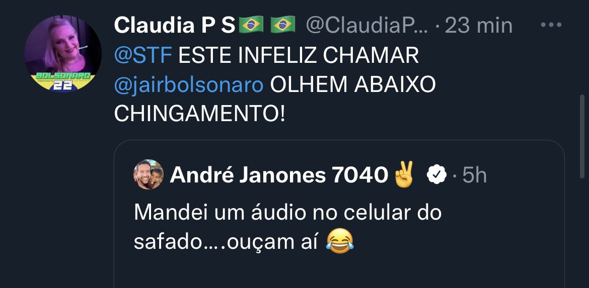 AndreJanonesMG's tweet photo. Desculpa gente. Desculpa mesmo, mas eu não tenho maturidade pra isso aqui não…. ver os defensores do futuro presidiário pedindo socorro ao STF toda hora é demais pra mim 😂😂😂

Boa noite! Amanhã tamo de volta aqui pra aterrorizar os gados 👍 https://t.co/Dq2wnYXIdQ