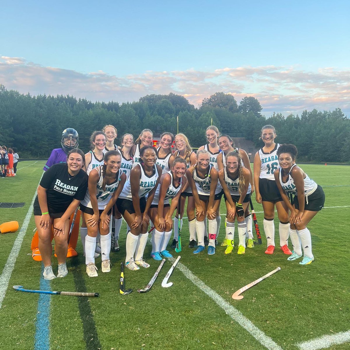 Varsity got the dub tonight! Final score 6-0 vs Grimsley. #WeArePfafftown #ReaganRaiders <a href="/ReaganRageRHS/">Reagan Spirit Club</a>
