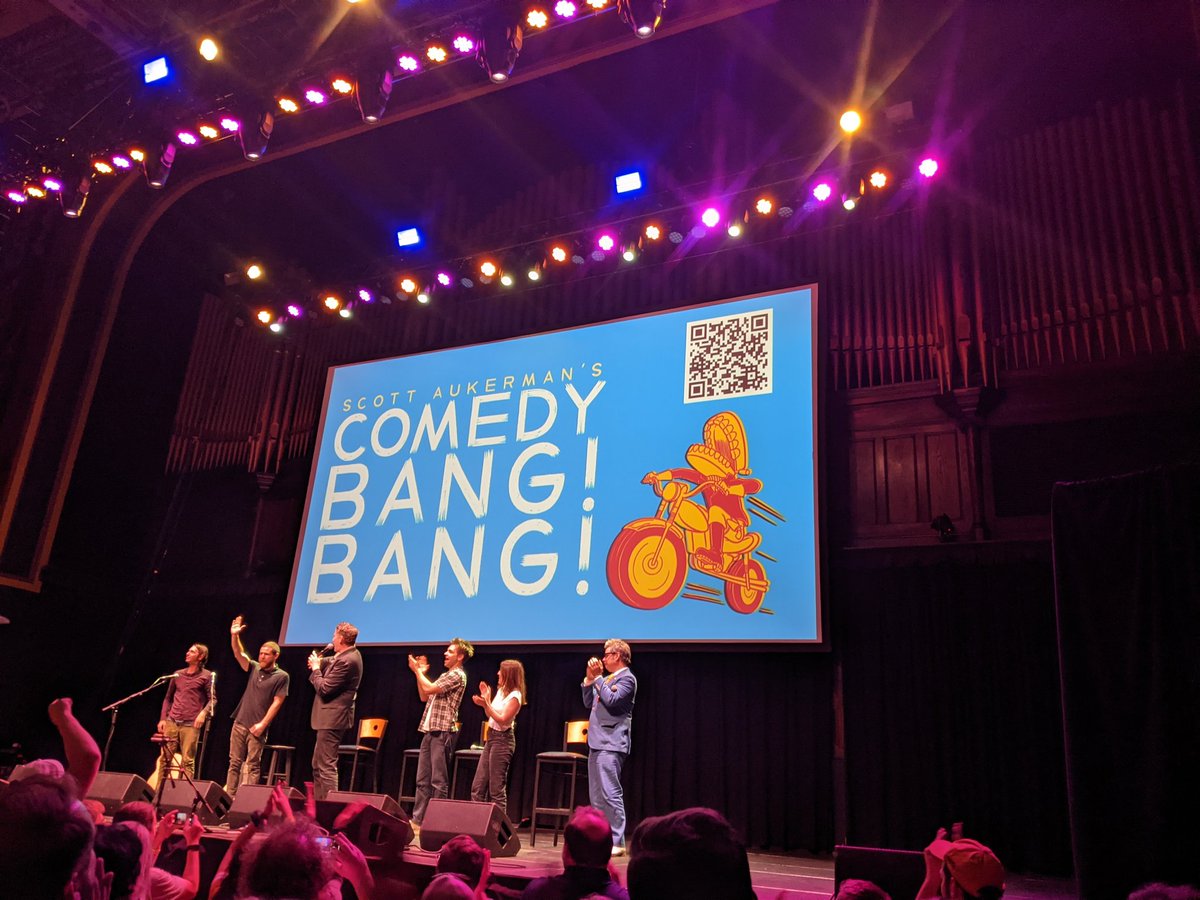 Great balcony report in Atlanta!
<a href="/ComedyBangBang/">Comedy Bang Bang</a> @LilyYily <a href="/PFTompkins/">Paul F. Tompkins</a> <a href="/ScottAukerman/">Scott Aukerman</a> <a href="/drewtarver/">Drew Tarver</a>