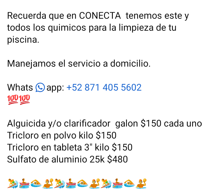 aranda_glz's tweet photo. Químicos para la limpieza de sus albercas amigos https://t.co/Io1k271Iq8