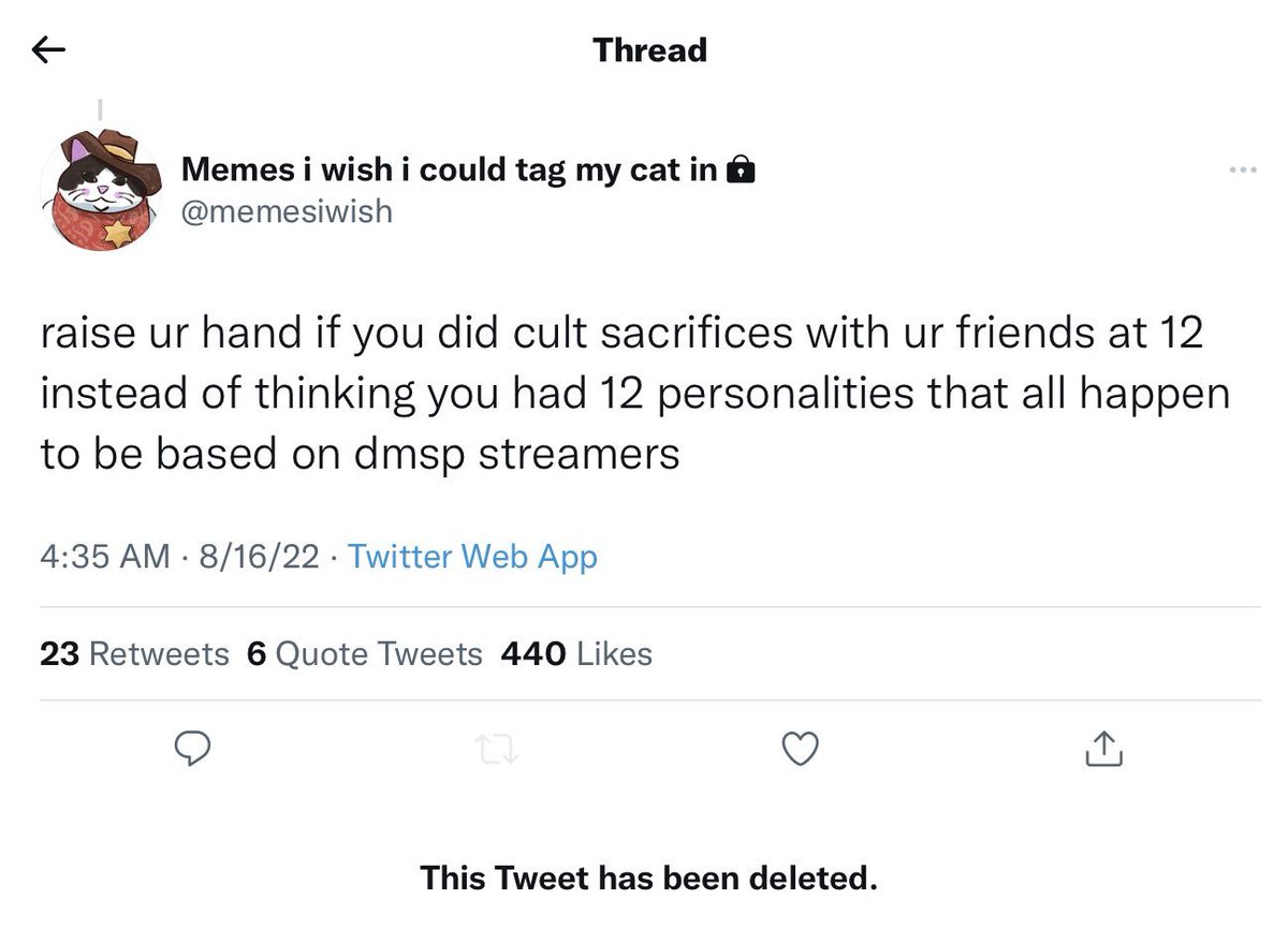 S1LVER_SQUIRREL's tweet photo. @/memesiwish (memes i wish i could tag my cat in) has been incredibly ableist against people with dissociative disorders recently?! as a person with a dissociative disorder myself, i highly suggest uhhh unfollowing. o<-< https://t.co/FWcnmpAmJ8