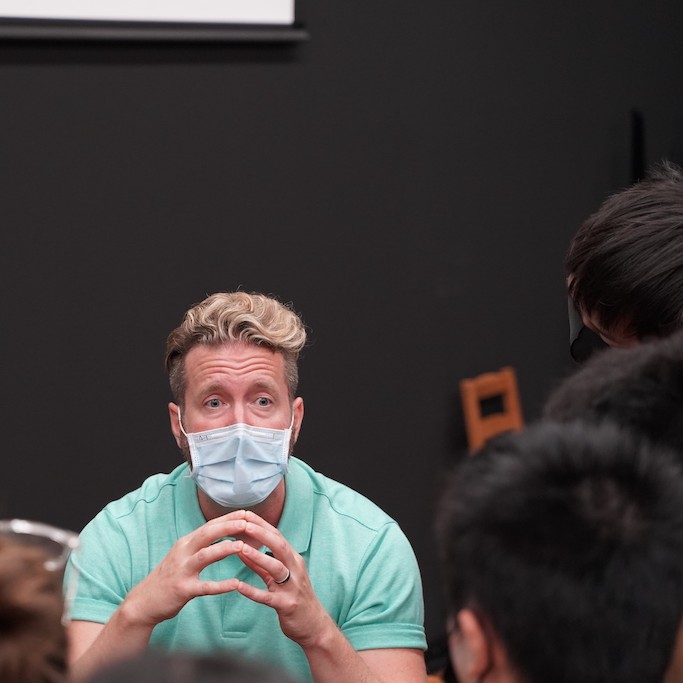 TASNewsFeed's tweet photo. DOUBLE, DOUBLE, TOIL AND TROUBLE: #TASTiger thespians meet with upper school drama and theater arts teacher Austin Farwell to discuss their interest in this fall’s production of Shakespeare’s Macbeth.  #thirdculturekids #thirdcultureteachers #iasas #thescottishplay https://t.co/4FQBAuOlty