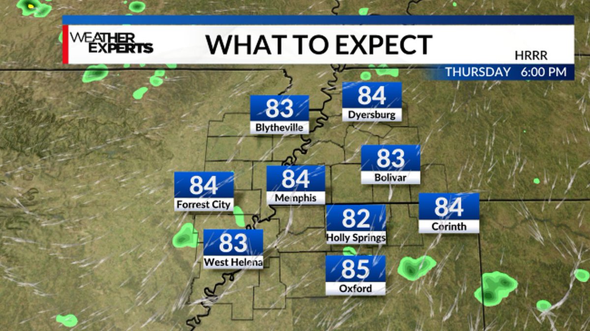 Forecast for tomorrow afternoon.