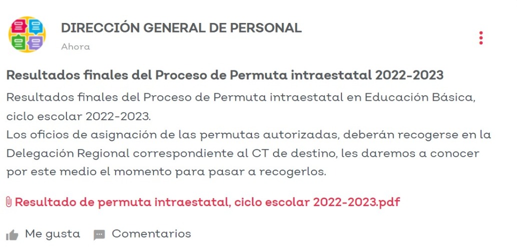 wenmunoz's tweet photo. Ya están disponibles en #MiMuro los resultados finales del Proceso de Permuta intraestatal en Educación Básica, ciclo escolar 2022-2023. 
¡Felicidades a todos los compañeros beneficiados con la permuta! https://t.co/HjbVdb9J12