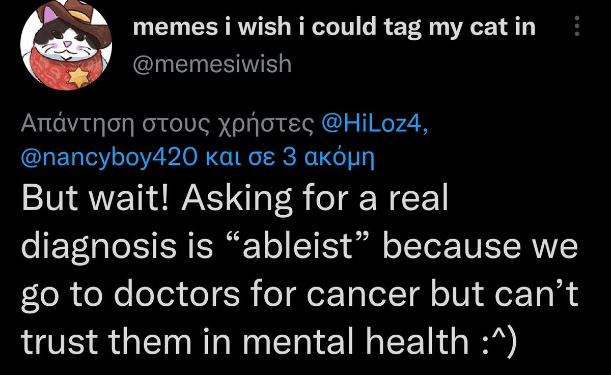 S1LVER_SQUIRREL's tweet photo. @/memesiwish (memes i wish i could tag my cat in) has been incredibly ableist against people with dissociative disorders recently?! as a person with a dissociative disorder myself, i highly suggest uhhh unfollowing. o<-< https://t.co/FWcnmpAmJ8