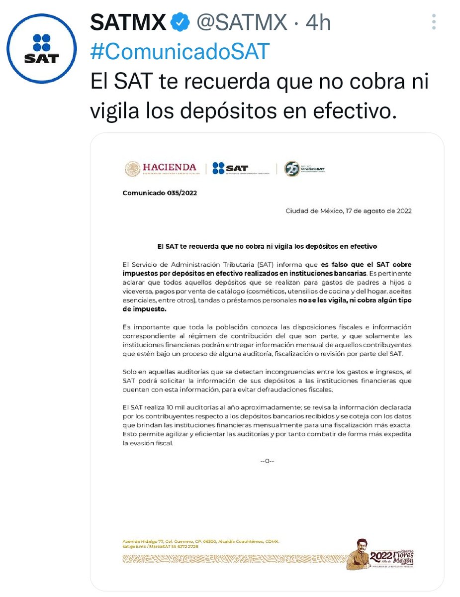JerrxG13's tweet photo. Luego del #Comunicado del #SAT donde ASEGURA "NO cobra NI vigila los DEPÓSITOS en efectivo"... Comenzaron los #MEMES! 🤪🤪🤪 https://t.co/sI4zP9Y8KK