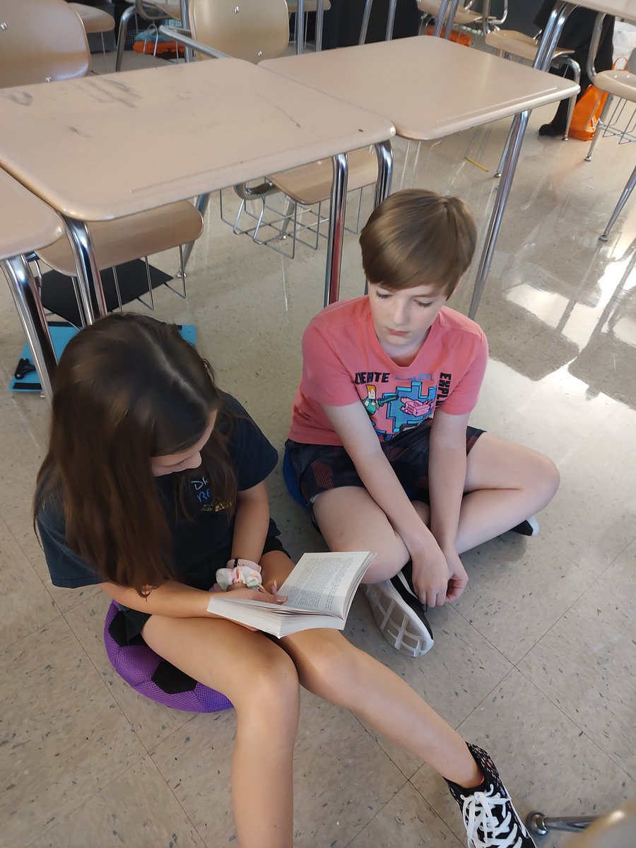 Calm and engaged students! I could have stayed in <a href="/JessicaR132/">Jessica Roberts</a> classroom all afternoon! These students were excited to be reading Hatchet! #determined #buildingaloveofreading #partnerreading <a href="/BBCMES/">BBCES</a>
