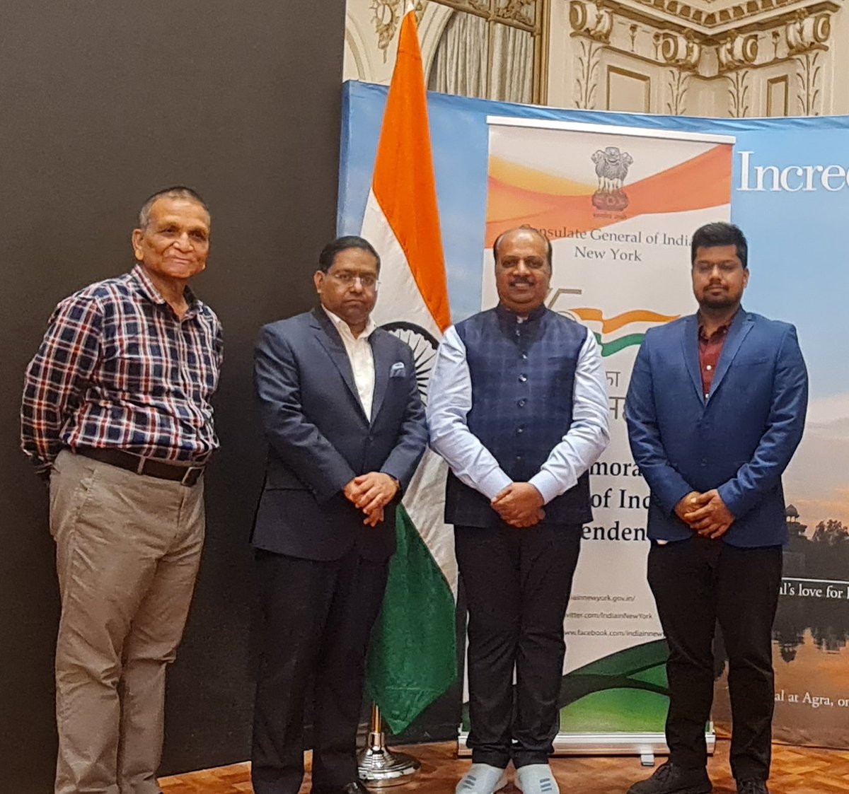 macciamumbai's tweet photo. @IndiainNewYork President of Maharashtra Chamber of Commerce @Gandhi_Lalit_   had a impactful meeting with very Dynamic and Proactive Consulate Gerneral of India in New York Hon. Randhir Jaiswal. He assures his full support for marketing Agro processed products in USA
@PMOIndia https://t.co/ieIzkaYtjF