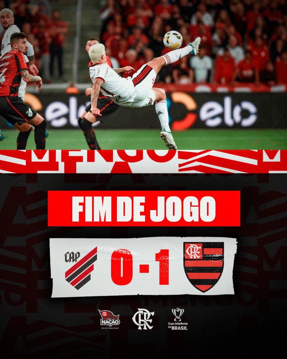 Flamengo's tweet photo. FIMMMMMMMMMMMMMMMMMMMMMMMMM DE JOGO NA ARENA DA BAIXADA! COM GOL DE PLACA DE PEDRO, O MENGÃO VENCE O ATHLETICO-PR POR 1 A 0 E SE CLASSIFICA PARA A SEMIFINAL DA COPA DO BRASIL! 

#CRF #VamosFlamengo

📸 @mcortesdasilva8 / CRF https://t.co/rRPy7SQSM3