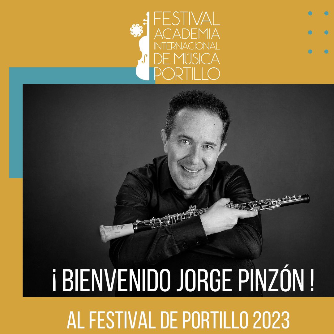 Estamos muy felices de contarles que el profesor de Oboe Jorge Pinzón se une a nuestro staff de profesores del festival  2023. #FestivalPortillo #Oboe #Musica #orquesta #Portillo