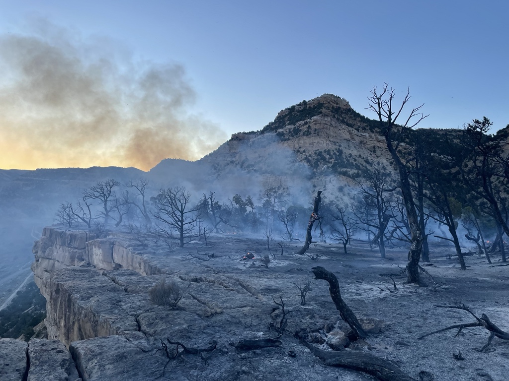 UtahWildfire's tweet image. NEW START: #TramwayFire burning about 2 mi W of Helper. One acre; no structures threatened. Lightning caused. Smoke visible from Price &amp;amp; Helper. 2 engines, a water tender &amp;amp; helicopter assigned. Wasatch Helitack arriving tomorrow. #blmgl

PHOTOS: Rudy Sandoval, UFFSL