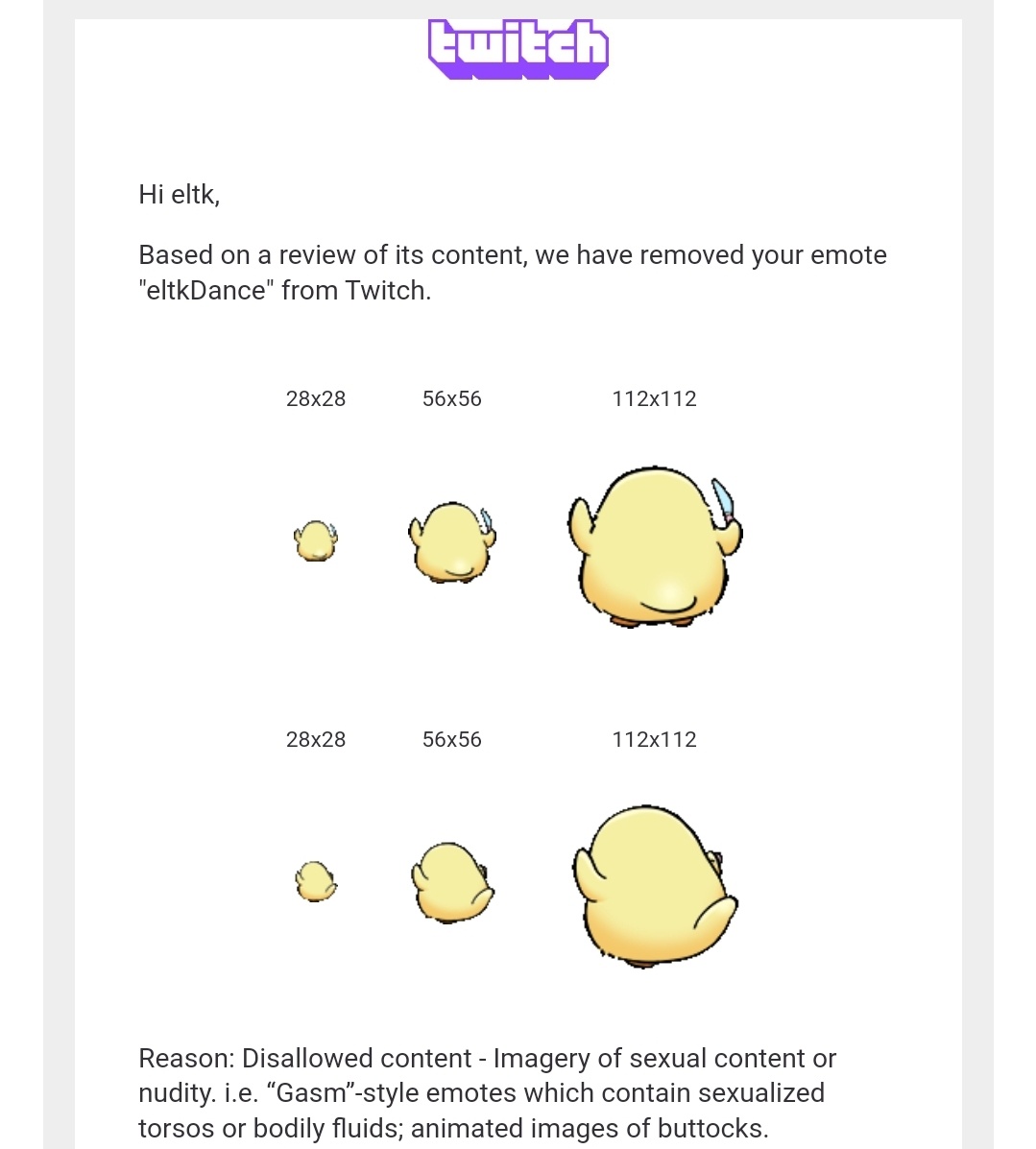 Eltk_xo's tweet photo. Can someone please tell me why a dancing chicken isnt allowed but there is asmr channels where chicks are deep throating plastic ears. I feel like the chicken is quite tame.. compared to that but i dont know im not a doctor. @Twitch https://t.co/XeGJszBUUq