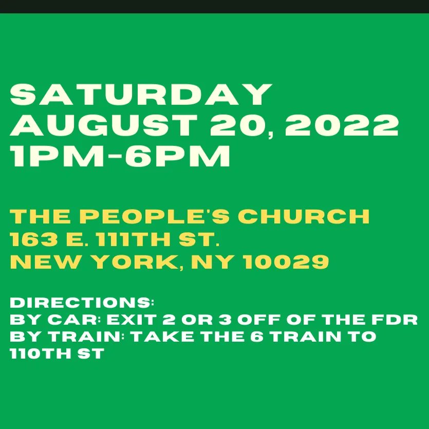 NEPPC1's tweet photo. 📢JOIN US SATURDAY, BLACK AUGUST 20, 2022 @#CURBFESTNYC2022!! 4POLITICALPRISONERS! ❤🖤💚
#CurbFest2022!!
#CurbFestNYC!!
#FreeKamauSadiki!!
#FreeVeronzaBowers!!
#FreeDrMutuluShakur!!
#FreeImamJamilAlAmin!!
#FreeMumiaAbuJamal!!
#FreeRuchellMagee!!
#FreeEdPoindexter!!!
#FreeEmALL!! https://t.co/93TCGAerLu