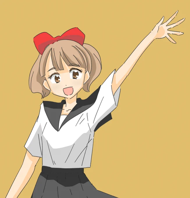 クリスタにて。アニメ塗り以外の塗がよくわからないので練習しないといけない。あと、タブレットにもっと慣れなければ……。 