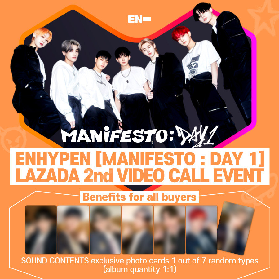 SoundContents's tweet image. #엔하이픈 #ENHYPEN
[MANIFESTO : DAY 1] VIDEO CALL EVENT 
Benefits for all buyers Preview🔍

📅~8/23 18:00(KST)

LAZADA store
🇮🇩bit.ly/3O1pEAj
🇲🇾bit.ly/3O1ZqOq
🇹🇭bit.ly/3PgVWss
🇵🇭bit.ly/3yZkuRi
🇸🇬bit.ly/3ALlSrP