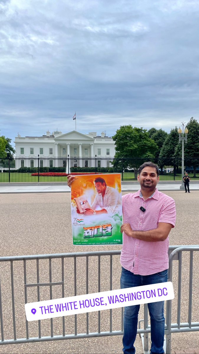 Darshanfans171's tweet photo. #DBoss #kranti #KrantiBegins Infront Of Whitehouse USA &amp; Lincoln Memorial.... 
#ChallengingStarDarshan #monarch https://t.co/c3W3EcV7gj