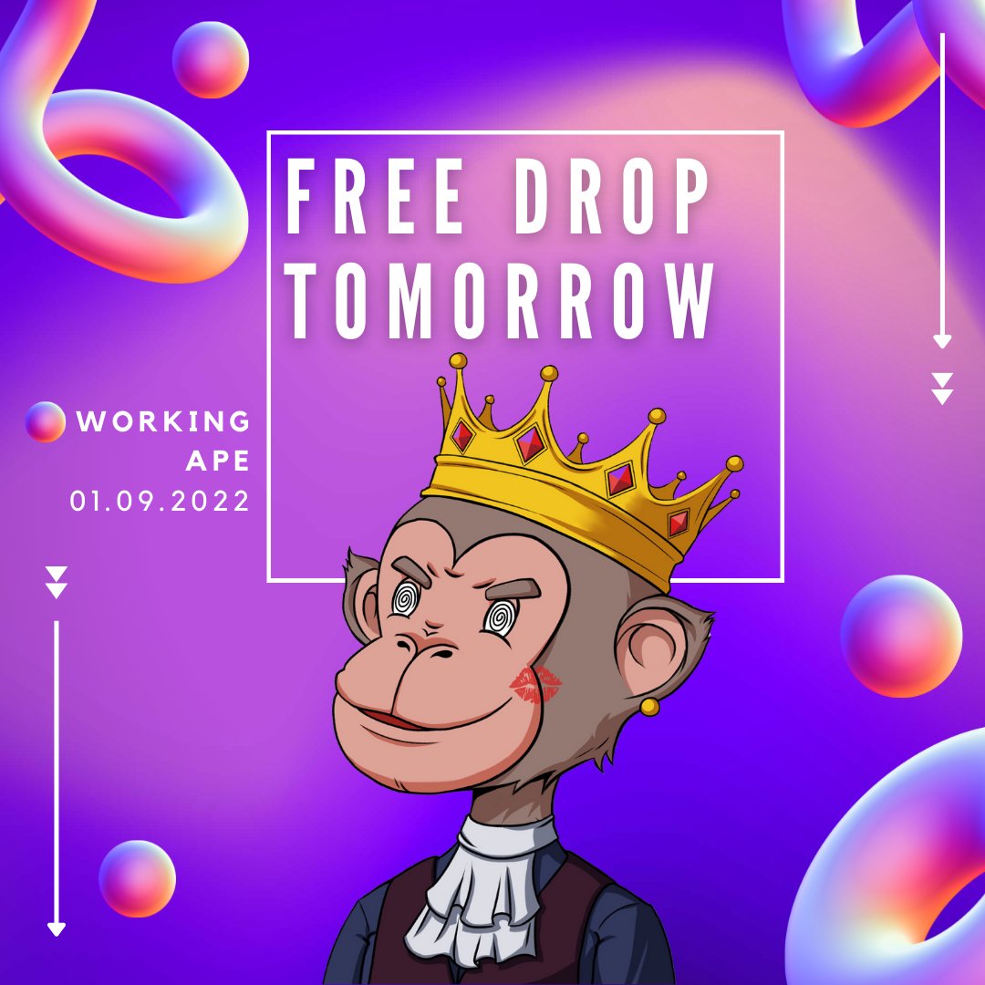 marvion_media's tweet photo. 【📣WORKING APE 🎩🦧 #WAPE is here】
Here is the moment we've ALL been waiting for- Last day to our countdown.
#WAPE FREE DROP tomorrow!
#WorkingApe
#WorkKissSleepRepeat
#Ape
#NFT
#Metaverse
#crypto
#iplicensing
#marvion
#XBE
#XBEgroup https://t.co/VKS3iu0LKg