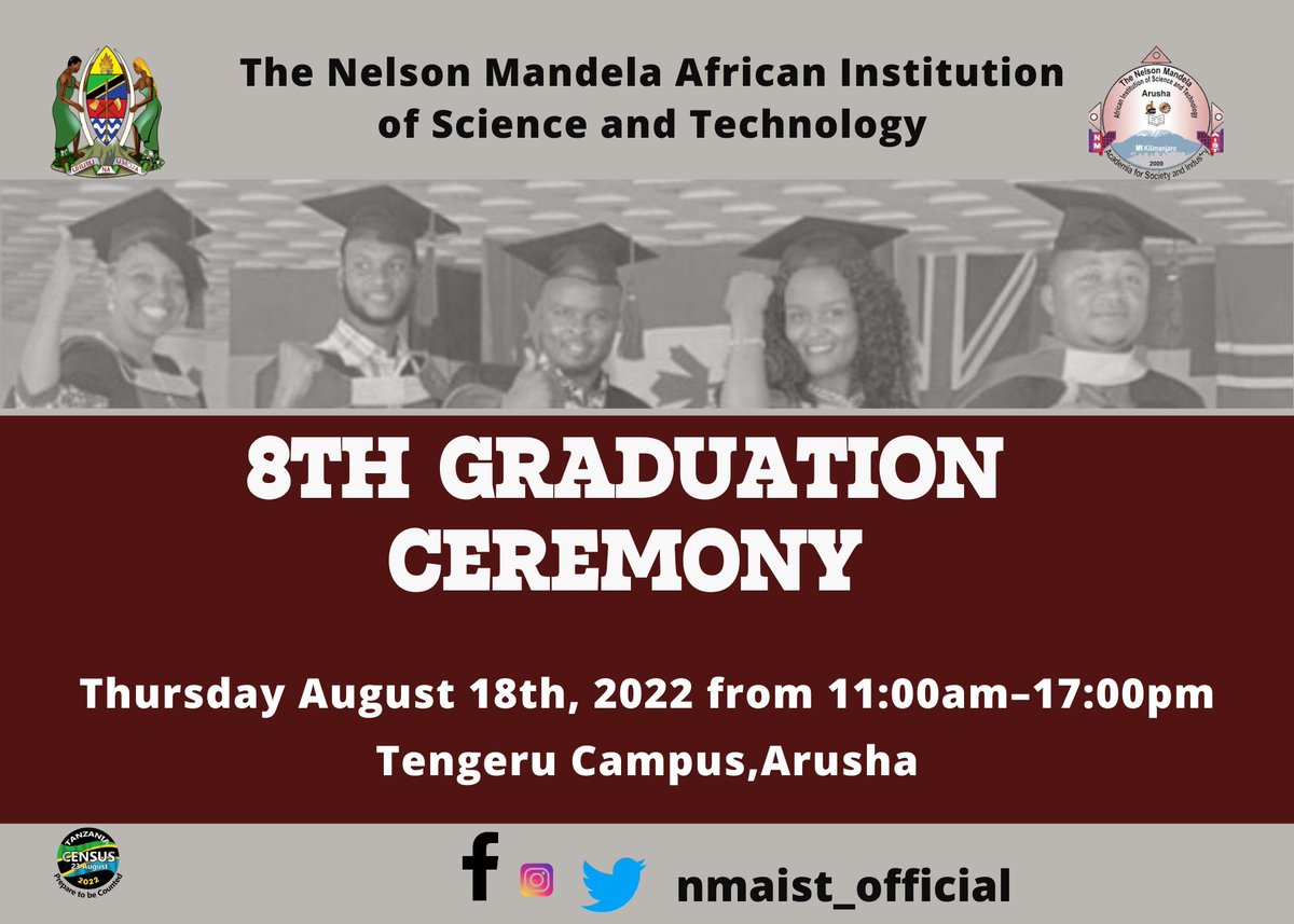 JaredNganyi's tweet photo. I want to wish all the @NM_AIST  Graduands the very best in their endeavours as they are crowned today. You have earned it Mastrates and Doctorates. https://t.co/69tUiGIRMd