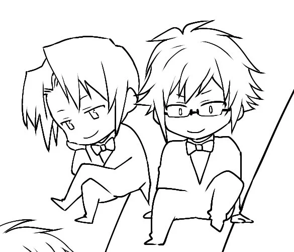 尻に気合い入れて座ってる2人 