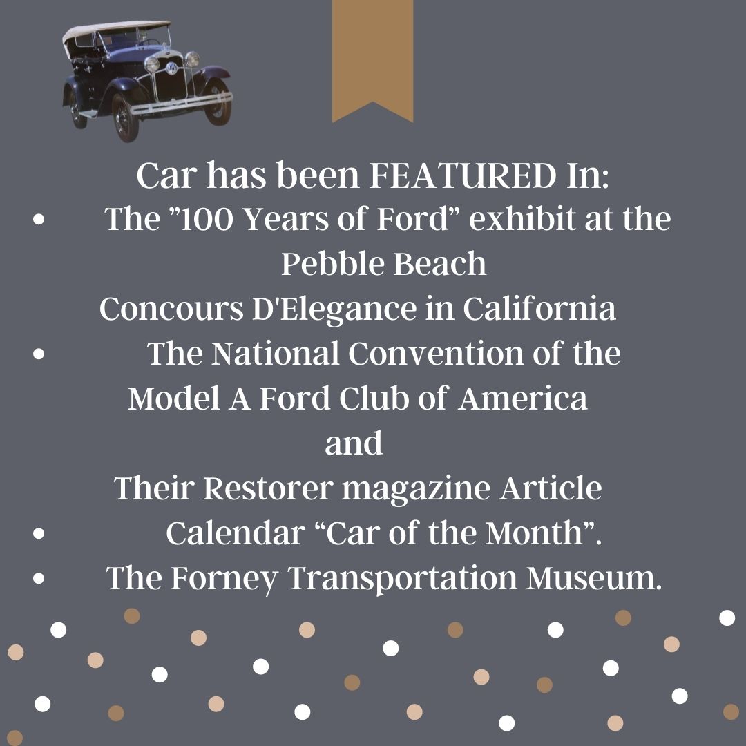 JohnMerz_2's tweet photo. RARE Opportunity to OWN a Piece of HISTORY! My ONE-of-a-Kind .. EDSEL Ford 1930 Model A is For Sale!!! https://t.co/fJAJkI7lzj