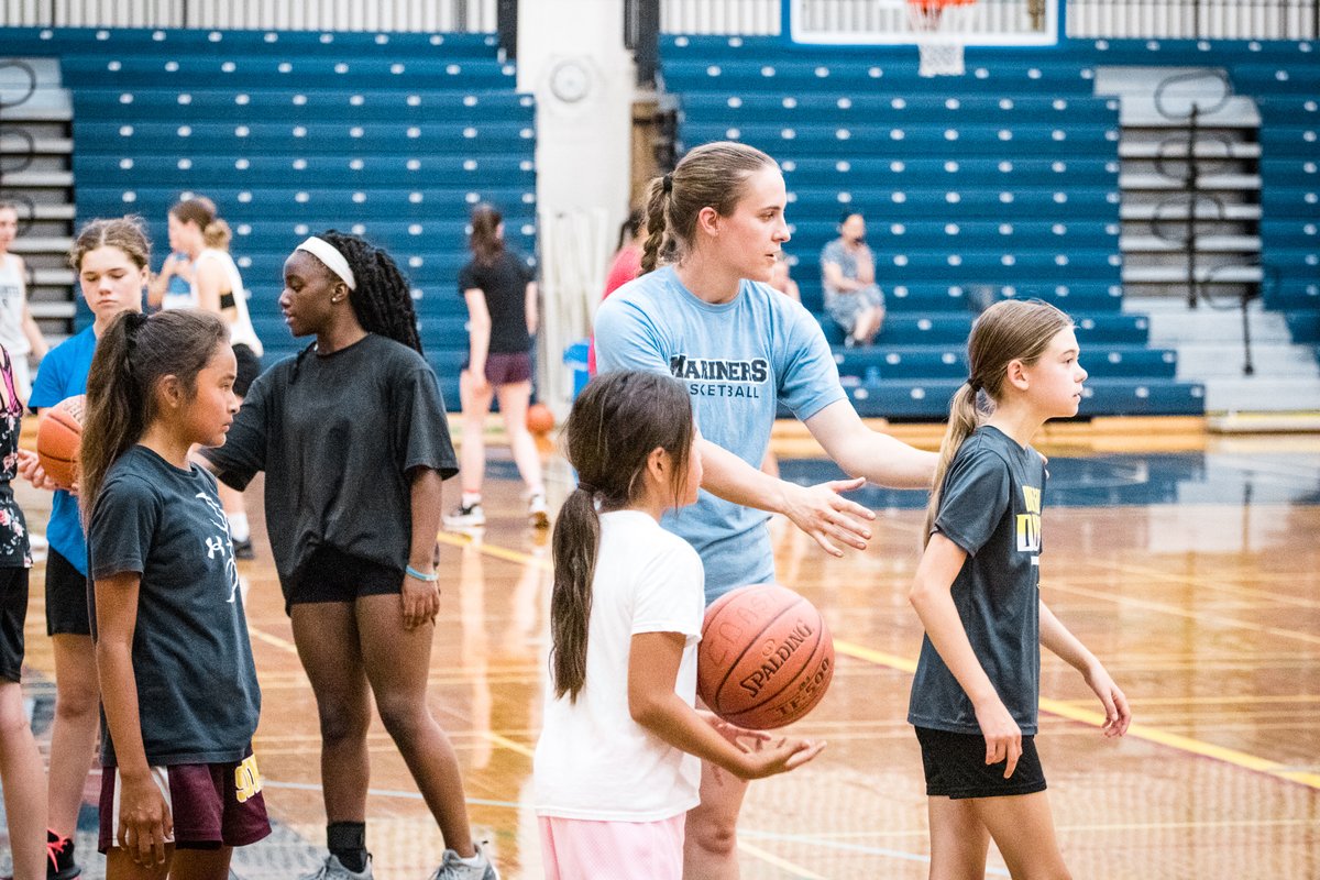 🏀 Shout-out to our WBB coaches and players leading this week's Mariners in Training girls #basketball camp; a ton of teaching and a ton of effort in here! Love hearing so much activity in the gym! <a href="/sd68hoops/">Tony Bryce VIUwbb</a> <a href="/LukeLholmes/">Luke Holmes</a> <a href="/VIUniversity/">VIU</a> #VIUMariners #Nanaimo