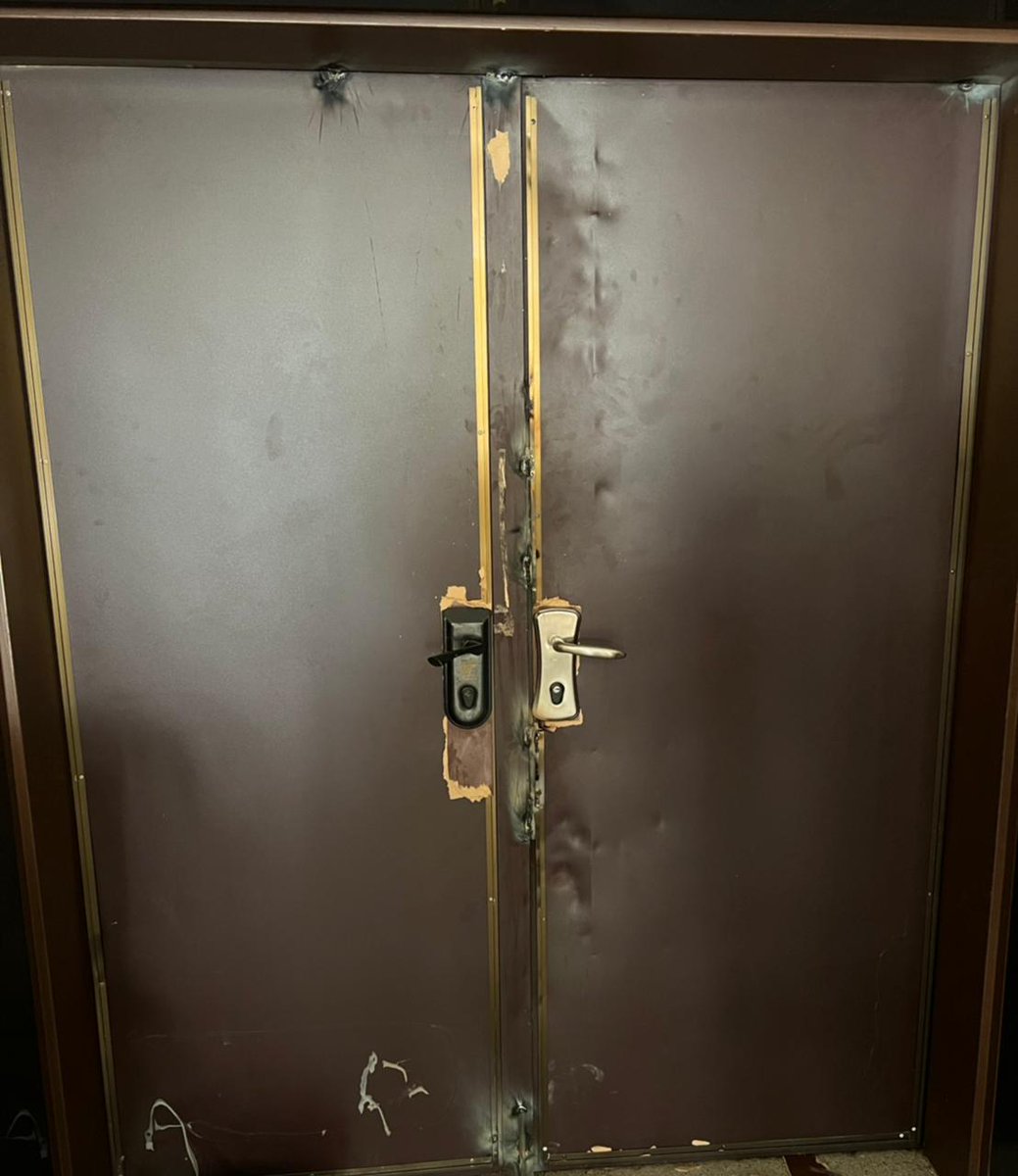 BisanResearch's tweet photo. BREAKING: This morning, occupation forces raided and forcibly closed Bisan Center for Research and Development by sealing shut the doors of the center with iron, and leaving behind a military order declaring the organization unlawful. 1/2 https://t.co/QC2KtOm6QP