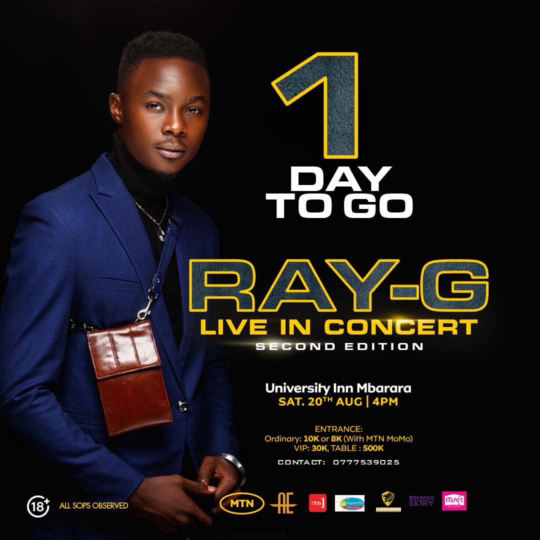 One day to the big day!
#RayGLiveInConcert20thAug2022
#UniversityInn 
#Mbarara