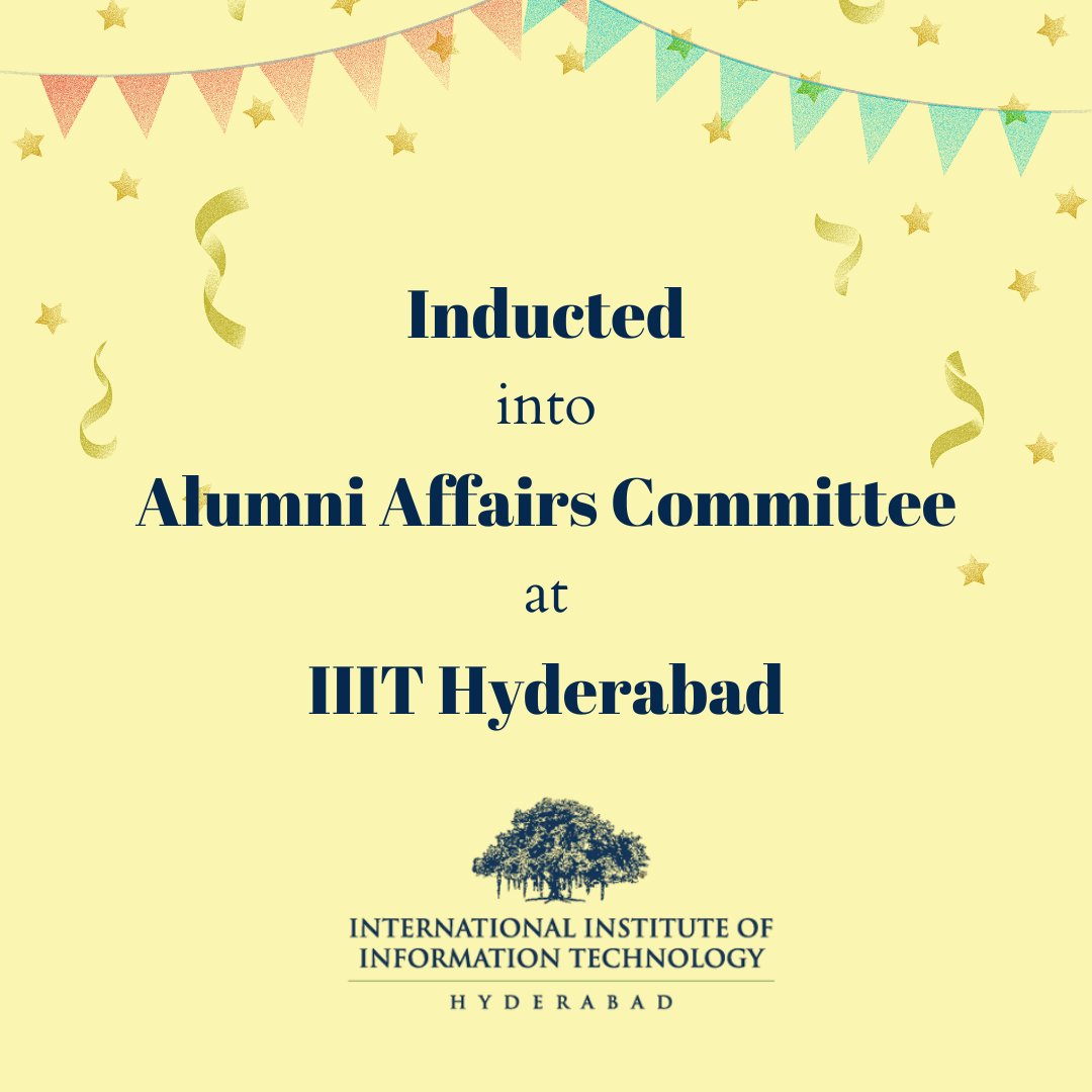 ponguru's tweet photo. ๐คฉ๐คฉ to be inducted into the #Alumni Affairs Committee @iiit_hyderabad. Look forward to interacting closely with๐๐พ alumni. If you have any ideas / suggestions that we should explore, please share. Stay tuned! #ProfGiri #IIITHAlumniRock /c @AanshulSadaria @mohit__30 @kritipraks https://t.co/qlOggpg3FC